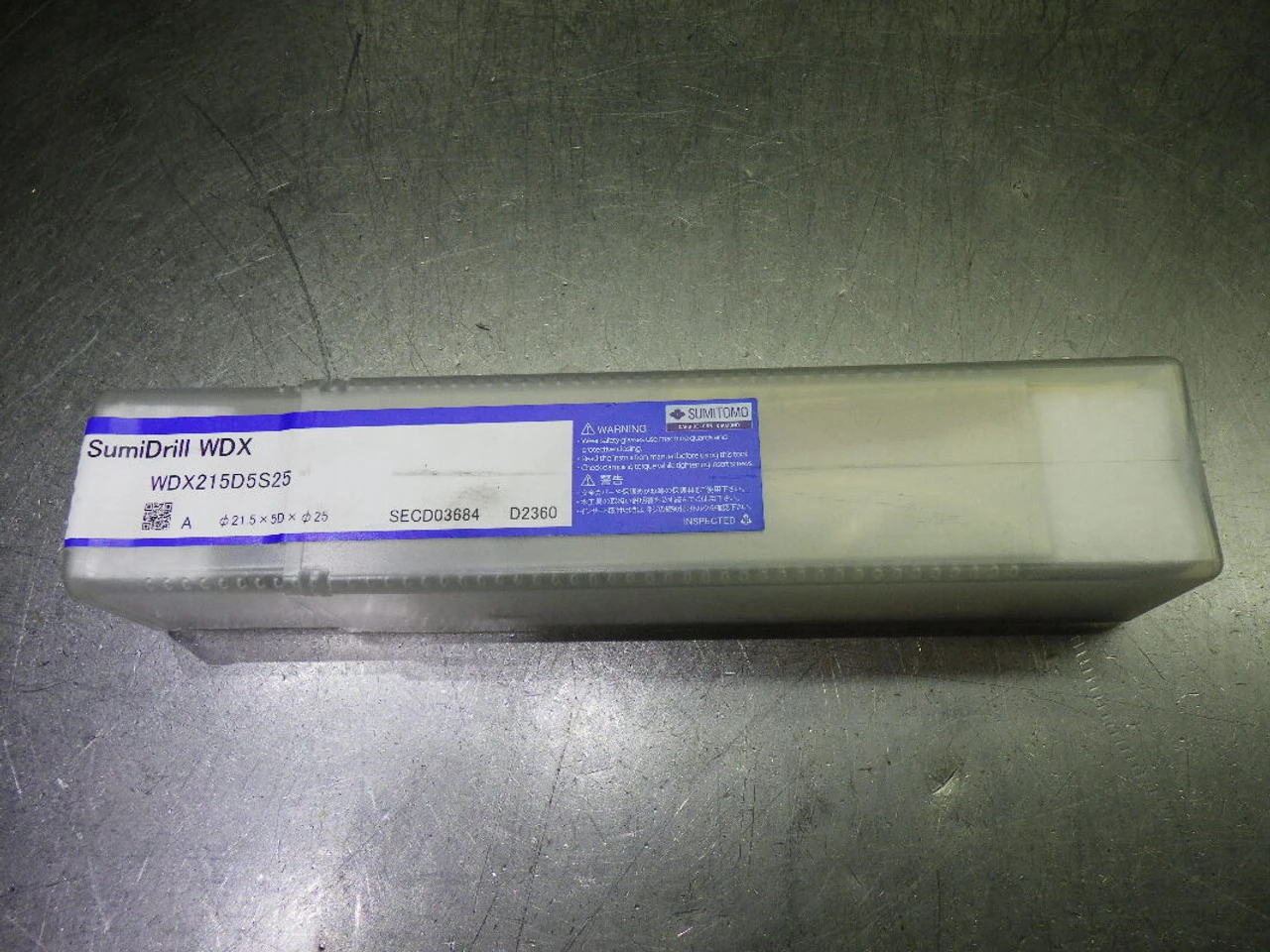 Sumitomo 21.5mm Coolant Thru 5xD Drill 25mm Shank WDX215D5S25 (LOC1219B)