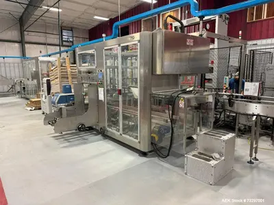 Used Bottling Line – GAI Rotary Filler, APE Packers, ROPP Capper, Case Sealer