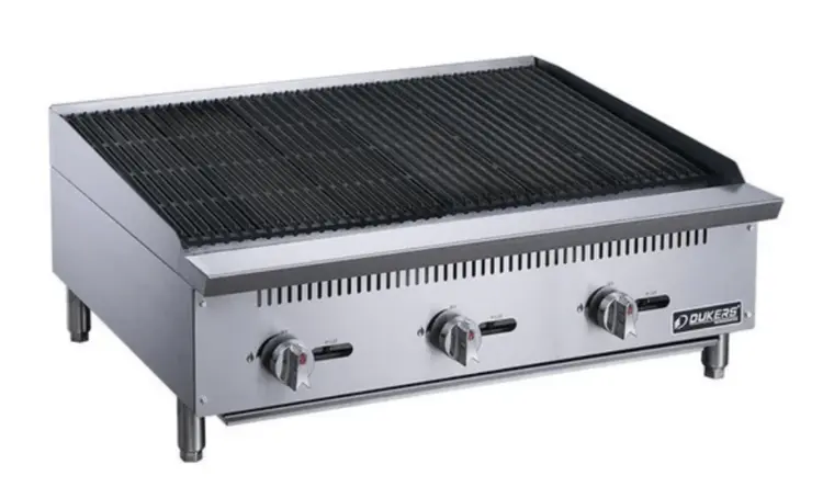 New | in-Stock Dukers New Dukers DCCB36 36 in. W Countertop Radiant Boiler Broilers Illinois US | Falcon Restaurant Supply #1375162