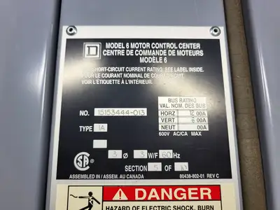 USED SQUARE D MODEL 6