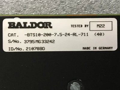 USED BALDOR BTS-200-7,5-24-RL-711 (2,3)-BALDOR, DRIVER / MOTOR