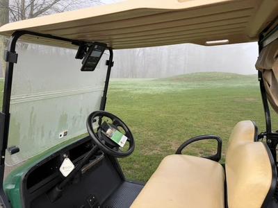 (1) 2019 E-Z-Go EFI golf cart with a Kawasaki gas engine, model 657061G01, includes canopy, fold-dow...