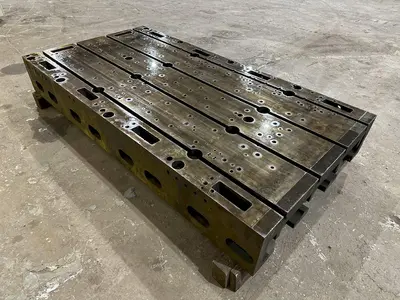 48" X 92" X 12" T-SLOTTED LAYOUT RISER TABLE / FLOOR PLATE: STOCK #19723