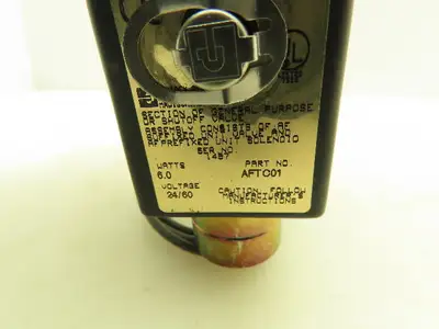 Parker AFTC01 Brass Solenoid Valve 2 Way NC 24V 60Hz 1/4" NPT