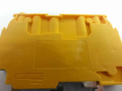 (47) Entrelec M4/6-4A-P Green/Yellow Screw Clamp Terminal Blocks Ground