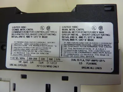 USED SIEMENS 3RV1 011-1CA20