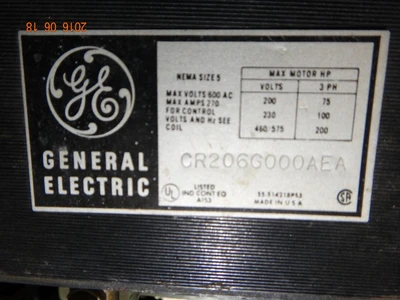 GE Size 5 Starter Cat #: CR2066000AEA