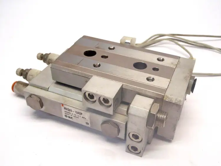 Used SMC Pneumatic Cylinder, Slide Table, Stroke ADJ. Linear Actuators Michigan US | Maverick Industrial Sales #1394970