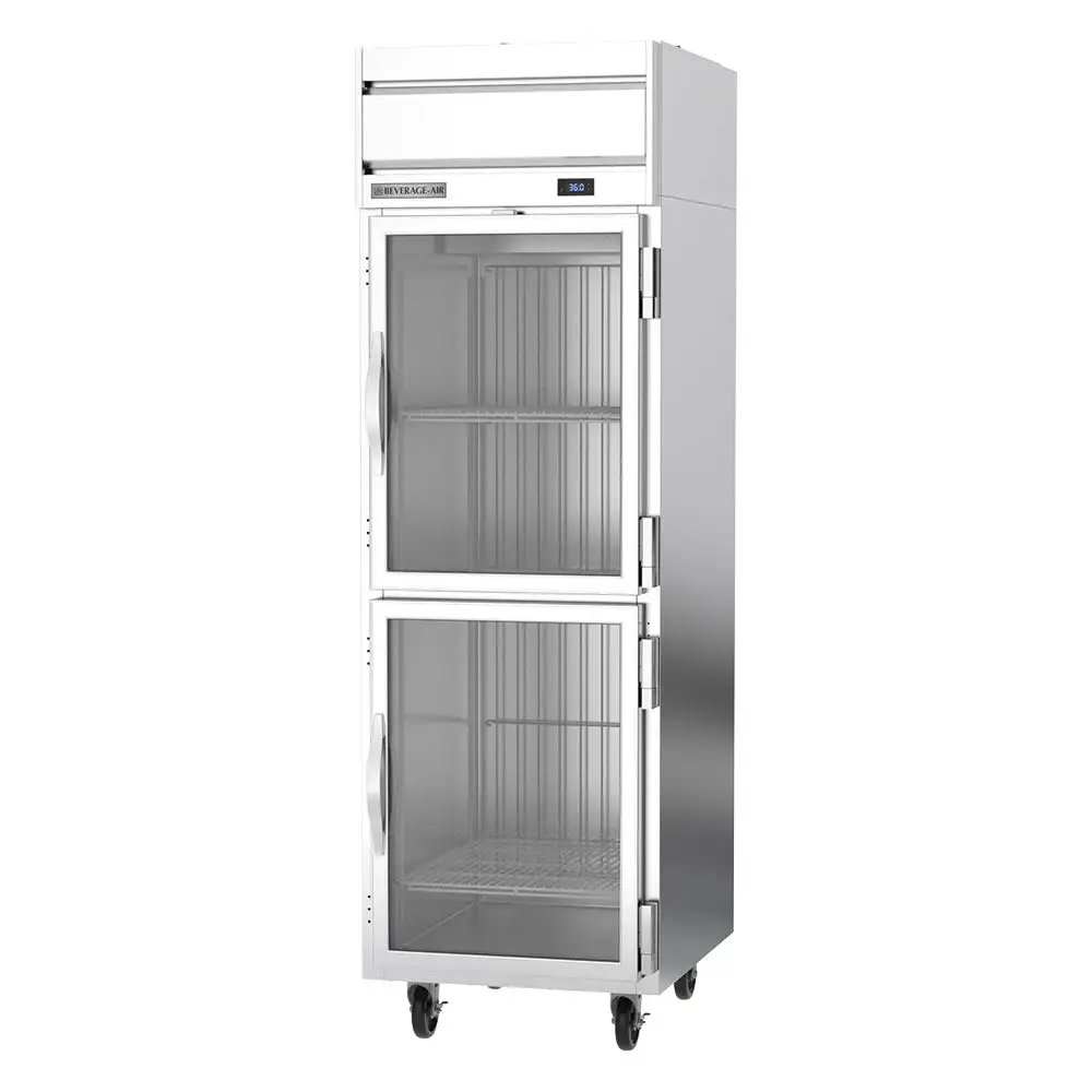 Beverage-Air HRPS1HC-1HG 26" One Section Reach In Refrigerator, (2) Right Hinge Glass Doors, 115v