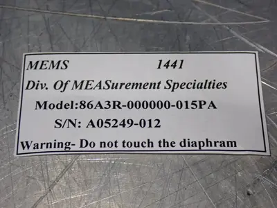 NEW MEASUREMENT SPECIALTIES 86A3R000000015PA