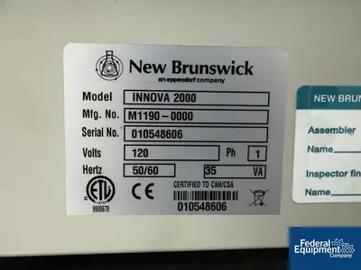 USED New Brunswick New Brunswick Innova 2000 Platform Shaker