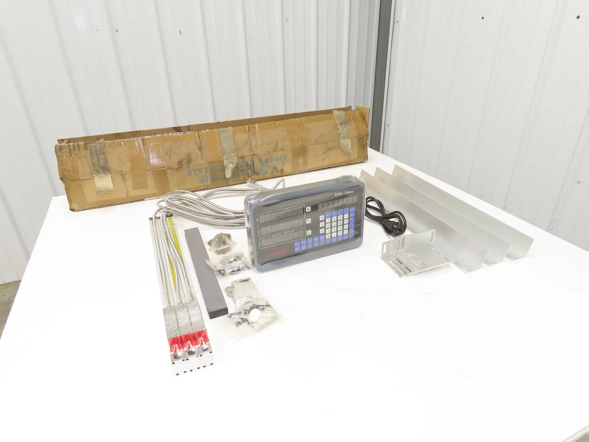 ToAuto DRO-3Axis HMI Controller Panel Push Button W/ Linear Scales Mount & Cord