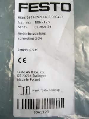 NEW Festo NEBC-D8G4-ES-0.5-N-S-D8G4-ET