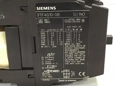 USED SIEMENS 3TF4010-0B