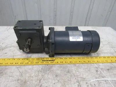 Leeson 098008.00 180VDC Electric Motor W/Hub City 40:1 Ratio Left Gear Reducer