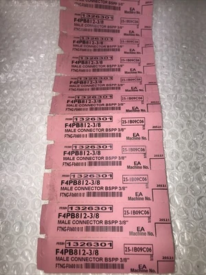 **New Male (Lot Of 18) Connector Push In To Connect Fitting Tube F4PB812-3/8 #