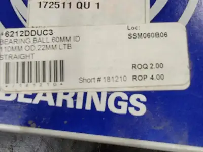 Deep Groove Ball Bearing 6212DDUC3