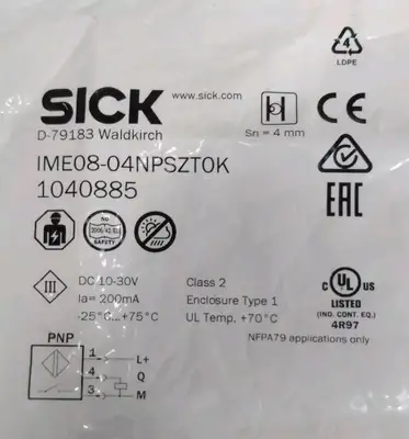 SICK IME08-04NPSZTOK Proximity switch sensor Loc5E7