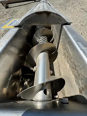 Conveyor, Screw, 6" X 7', Stainless Steel, Less Motor, #5880238