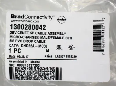 NEW BRAD CONNECTIVITY DND22A-M050