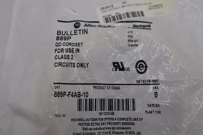 NEW ALLEN BRADLEY 889P-F4AB-10 CABLE STOCK G771