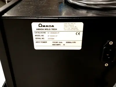 Used AMADA AF-1250A/240-VP, HF-2500A/240BMK, AF-125-08-01-VP Seam Welders Michigan US | Maverick Industrial Sales #1398275