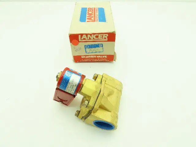 Skinner Lancer 2LG2LBJ7125 Brass Solenoid Valve 2-Way NC 120V 125 PSI 1-1/4" NPT