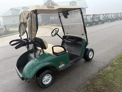 (1) 2017 E-Z-Go golf cart with a Kawasaki gas engine, model 625111G01, includes canopy, ball cover, ...