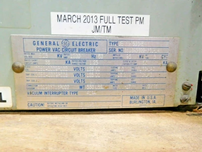Used GE VB 7.2-500-3 Circuit Breakers Ohio US | Equipment Recovery Corp. #1331711