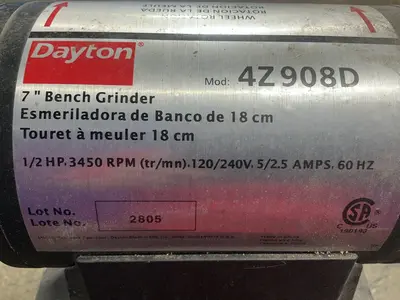 Used DAYTON 4Z908D Pedestal Type Grinders (Double End) Ohio US | HGR 24 #1452423