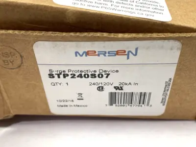 USED MERSEN SURGE TRAP PLUGGABLE PROTECTIVE DEVICE 240/120V