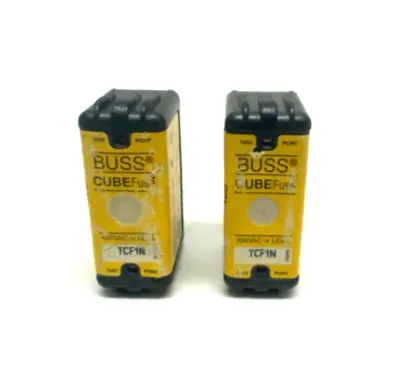 USED BUSSMANN CUBEFUSE DUAL ELEMENT TIME DELAY CURRENT LIMITING FUSE