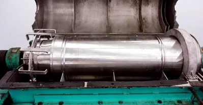 Sharples P3400 (14 x 48) tricanter centrifuge, 316SS.