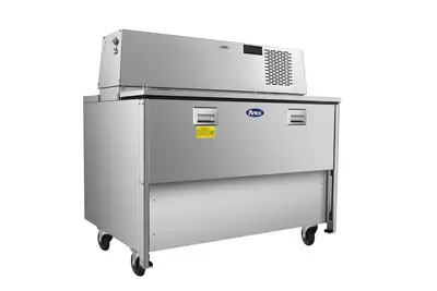 New | in-Stock Atosa New Atosa AMC-4901 49" Forced Air Milk Cooler - Single Access Bottle Coolers Illinois US | Falcon Restaurant Supply #1375560