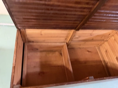 (1) cedar chest, 49.5" x 24" deep x 24" tall.
