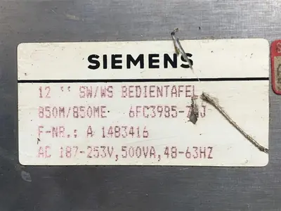 USED SIEMENS SINUMERIK 850 M
