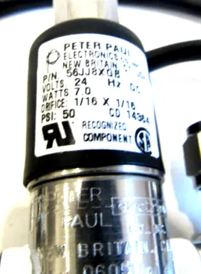 NEW PETER PAUL ELECTRONICS 56JJ8XGB 3 WAY SOLENOID VALVE
