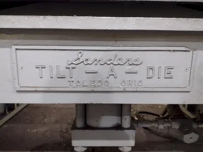 30" x 50" x 32" SANDERS TILT-A-DIE DIE HANDLER FLIPPER SPOTTING PRESS: STOCK #19531