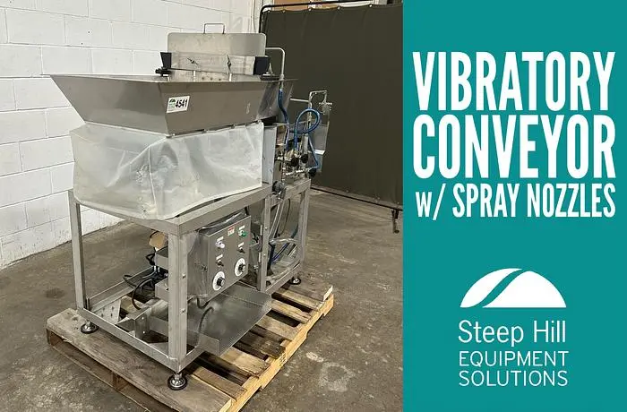 Vibratory Conveyor with Spray Nozzles