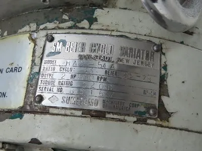 SM-Beier 2AY54 Cyclo Variator Variable Speed Gear Box Drive 2Hp Input 43:1 Ratio