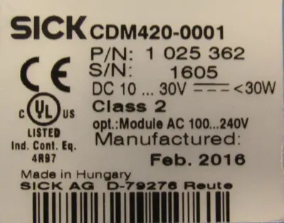 USED SICK CDM420-0001 CONNECTION MODULE 1-025-362 CDM4200001