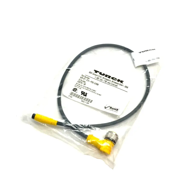 New | in-Stock Turck Double Ended Corset M12 Rt Angle to M8 Cable & Wire Michigan US | Maverick Industrial Sales #1468055