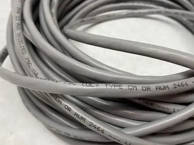 USED ALPHA WIRE COMMUNICATION & CONTROL CABLE 22AWG 2-PAIR ABOUT 65' LENGTH