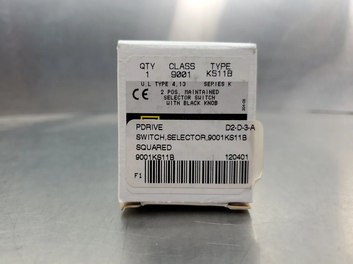 SQUARE D 9001KS11B Ser. K 2-Position Maintained Selector Switch. 4B-25