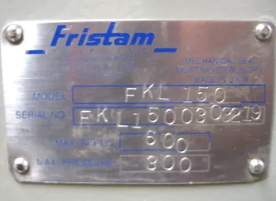 Used Fristam FKL150 Pumps New Hampshire US | Bitter End Trading #1452783
