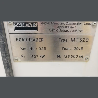 USED 2016 SANDVIK MT520