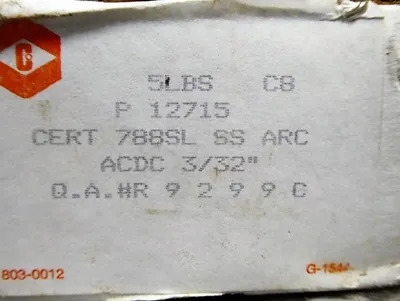 Cronatron P12715 Welding Rods Certanium 788SL Steel Arc 3/32" New