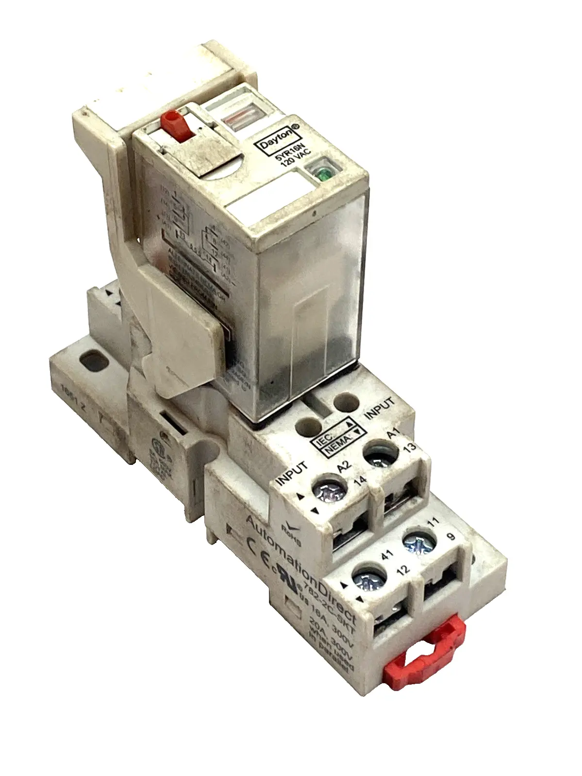 Used AutomationDirect Relay Socket w/ Dayton 5YR16N 120V AC 15A Relays & Switches Michigan US | Maverick Industrial Sales #1396218