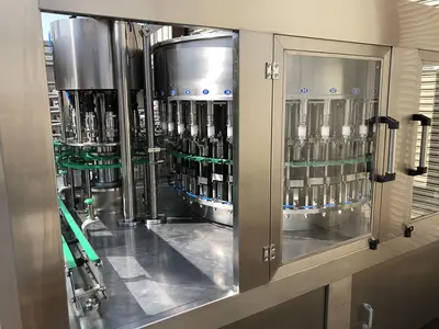 USED 2017 ZHANG J IAGANG, BEIJING CHINA TRI-BLOCK 40 VALVE BOTTLE RINSER, FILLER, CAPPER