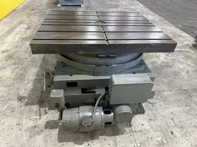 50" X 60" CINCINNATI BICKFORD CROSS SLIDING ROTARTY T-SLOT  MOTORIZED MILL TABLE: STOCK #22529